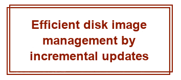 差分更新による効率的なディスクイメージ管理